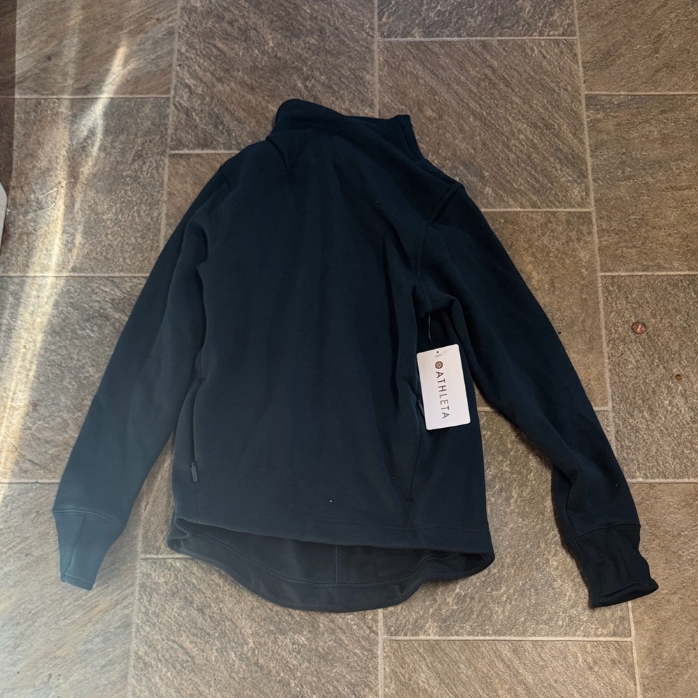 Athleta Women's Black Zip-Up Sweater